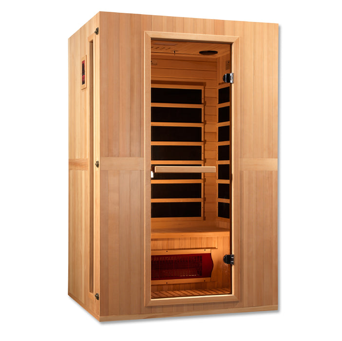 MAXXUS "Serenity" Dual Tech Low EMF FAR Infrared Indoor Sauna | MX-LS2-01 | 2 Person | Canadian Hemlock Wood | Home Spa