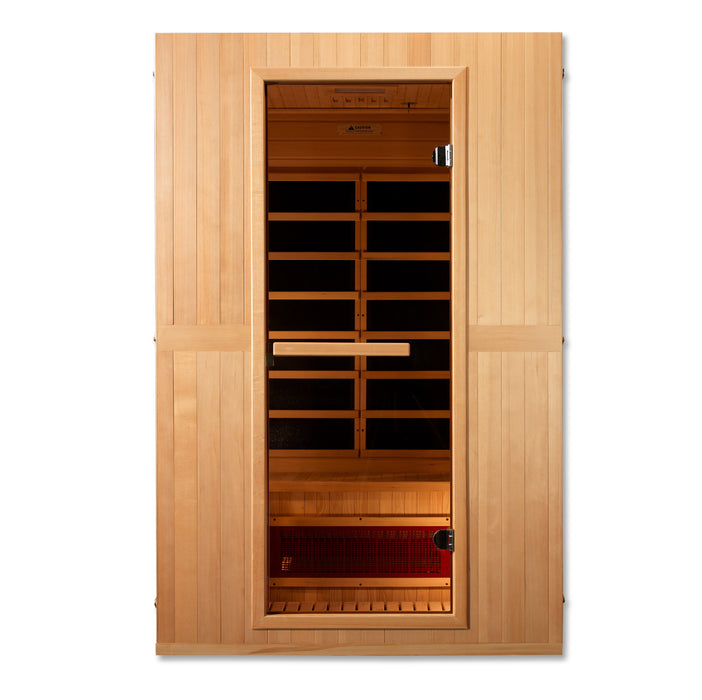 MAXXUS "Serenity" Dual Tech Low EMF FAR Infrared Indoor Sauna | MX-LS2-01 | 2 Person | Canadian Hemlock Wood | Home Spa