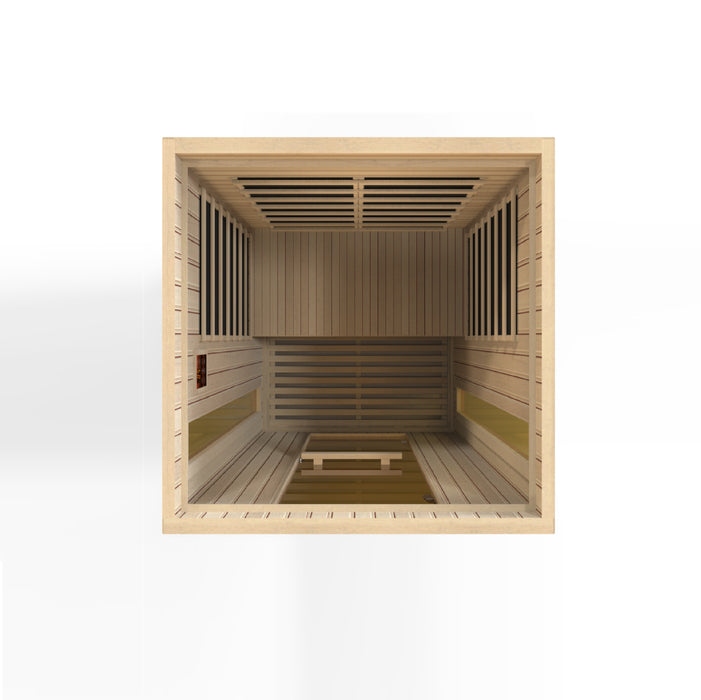 MAXXUS "Serenity" Dual Tech Low EMF FAR Infrared Indoor Sauna | MX-LS2-01 | 2 Person | Canadian Hemlock Wood | Home Spa