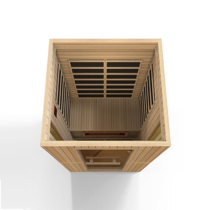 MAXXUS "Serenity" Dual Tech Low EMF FAR Infrared Indoor Sauna | MX-LS2-01 | 2 Person | Canadian Hemlock Wood | Home Spa