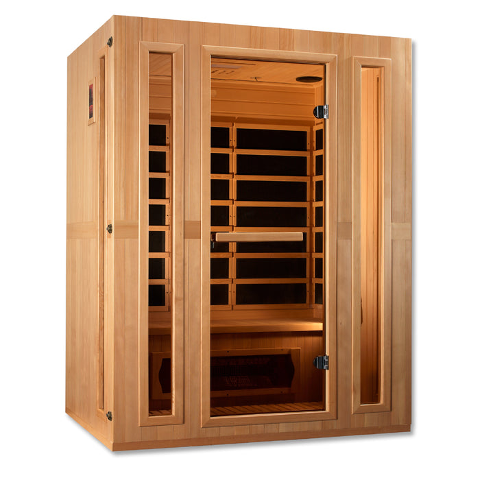 MAXXUS "Trinity" Dual Tech Low EMF FAR Infrared Indoor Sauna | MX-LS3-01 | 3 Person | Canadian Hemlock Wood | Home Spa