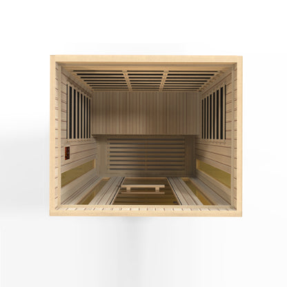 MAXXUS "Trinity" Dual Tech Low EMF FAR Infrared Indoor Sauna | MX-LS3-01 | 3 Person | Canadian Hemlock Wood | Home Spa