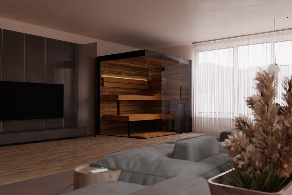 Thermasol Lumaria Glass, 2–6 Person - Indoor Traditional Sauna