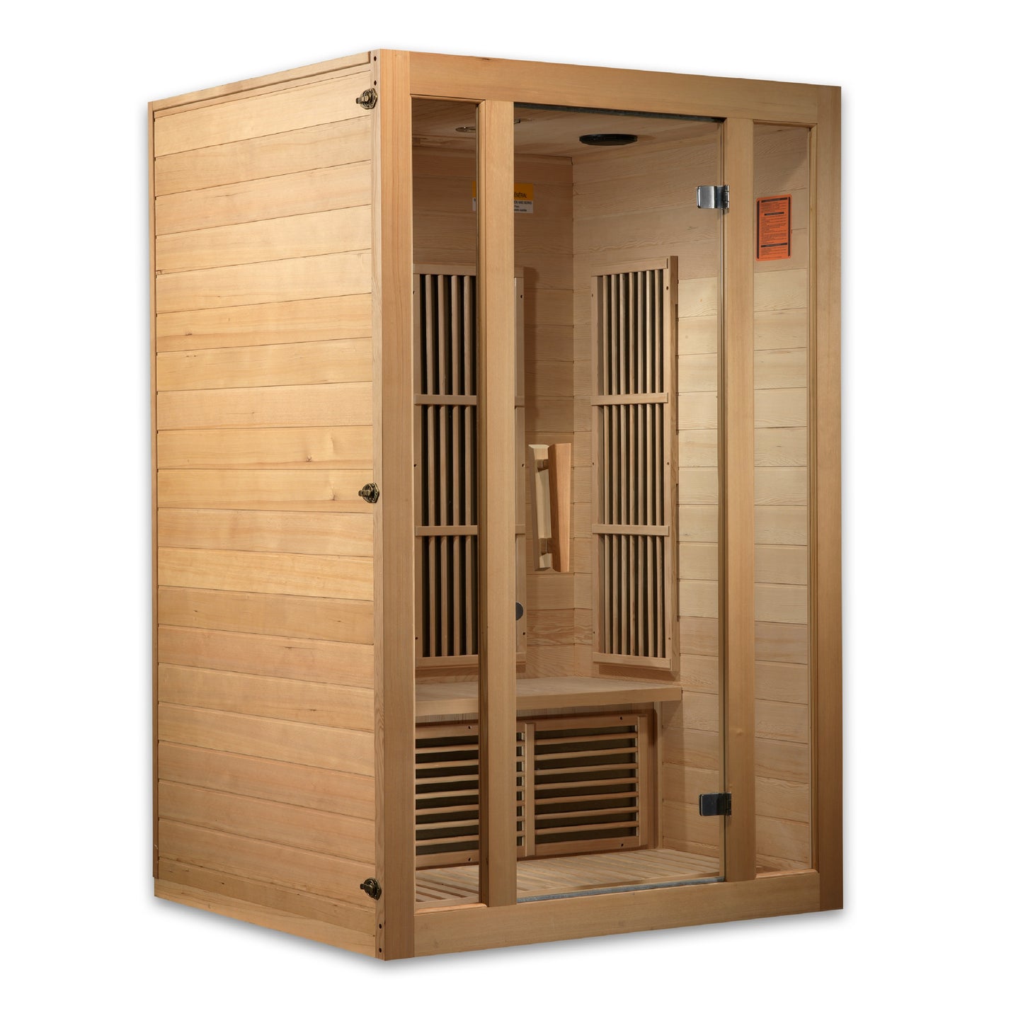 Maxxus "Seattle" Near Zero EMF FAR Infrared Indoor Sauna | MX-J206-01-ZF | 2 Person | Natural Canadian Hemlock | Home Spa
