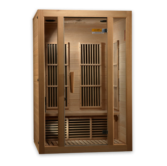 Maxxus "Seattle" Near Zero EMF FAR Infrared Indoor Sauna | MX-J206-01-ZF | 2 Person | Natural Canadian Hemlock | Home Spa