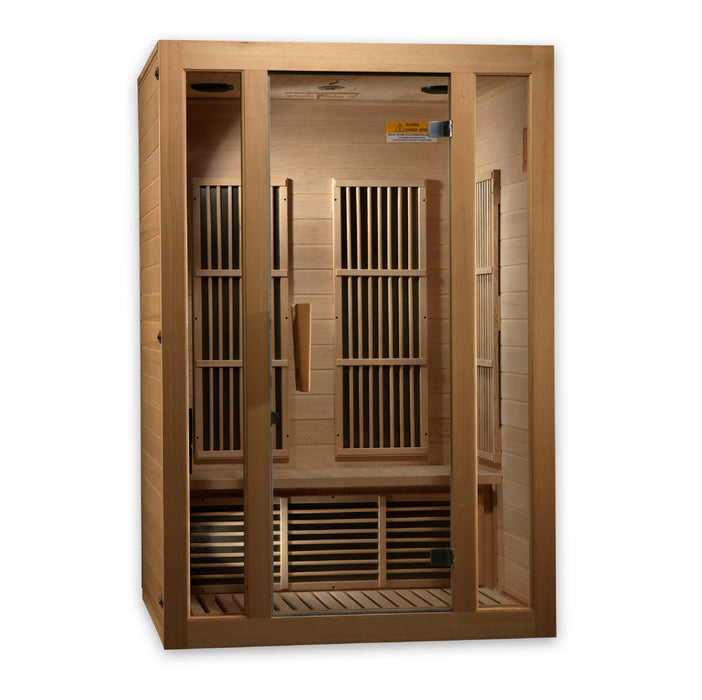 Maxxus "Seattle" Near Zero EMF FAR Infrared Sauna | MX-J206-01-ZF | 2 Person | Natural Canadian Hemlock | Home Spa