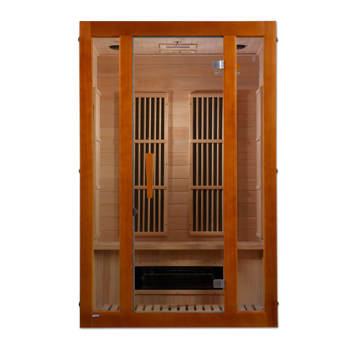 MAXXUS "Aspen" Dual Tech Low EMF FAR Infrared Indoor Sauna | MX-J206-02S | 2 Person | Canadian Hemlock Wood | Home Spa