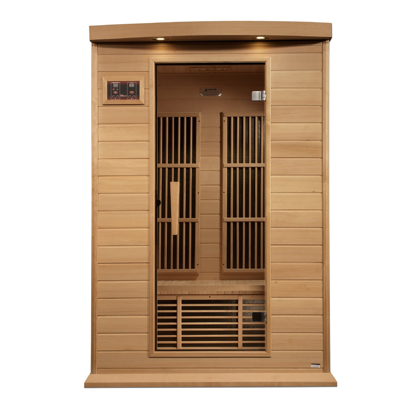 Maxxus Near Zero EMF FAR Infrared Indoor Sauna | MX-K206-01-ZF HEM | 2 Person | Natural Canadian Hemlock |  Home Spa