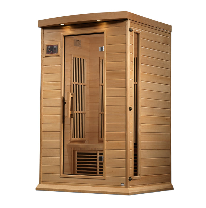 Maxxus Near Zero EMF FAR Infrared Sauna | MX-K206-01-ZF HEM | 2 Person | Natural Canadian Hemlock |  Home Spa