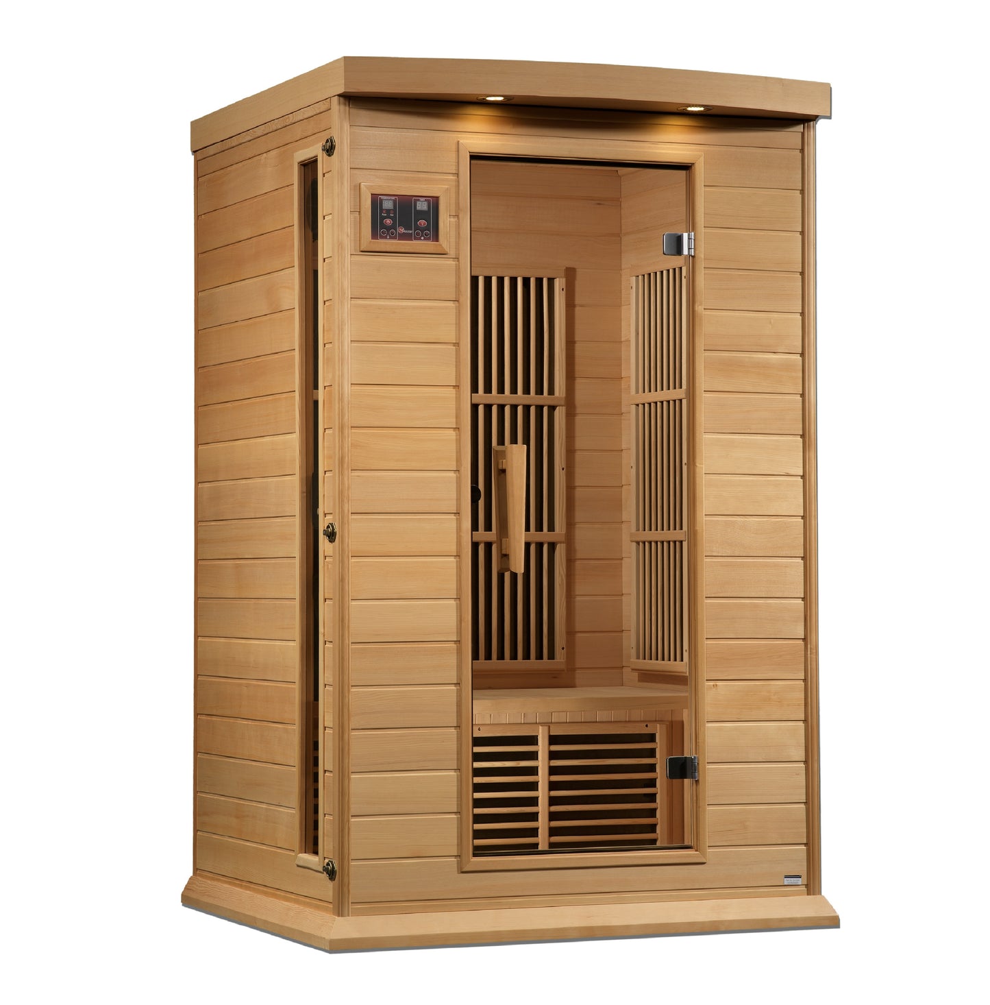 Maxxus Near Zero EMF FAR Infrared Indoor Sauna | MX-K206-01-ZF HEM | 2 Person | Natural Canadian Hemlock |  Home Spa
