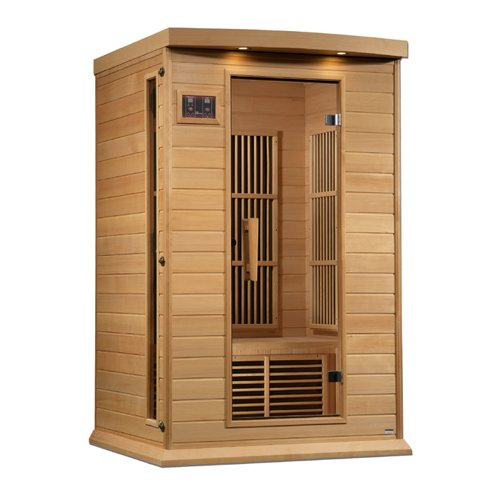 Maxxus Near Zero EMF FAR Infrared Sauna | MX-K206-01-ZF HEM | 2 Person | Natural Canadian Hemlock |  Home Spa