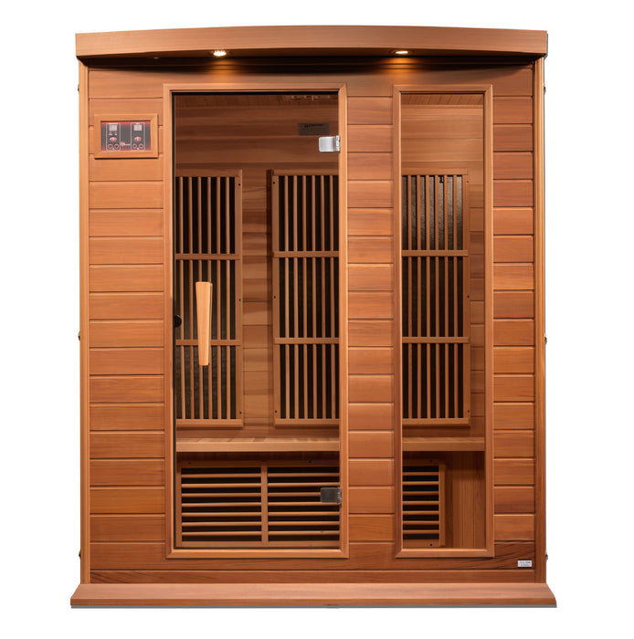 MAXXUS "Montilemar Edition" Near Zero EMF FAR Infrared Indoor Sauna | MX-M306-01-ZF CED | 3 Person | Canadian Red Cedar | Home Spa