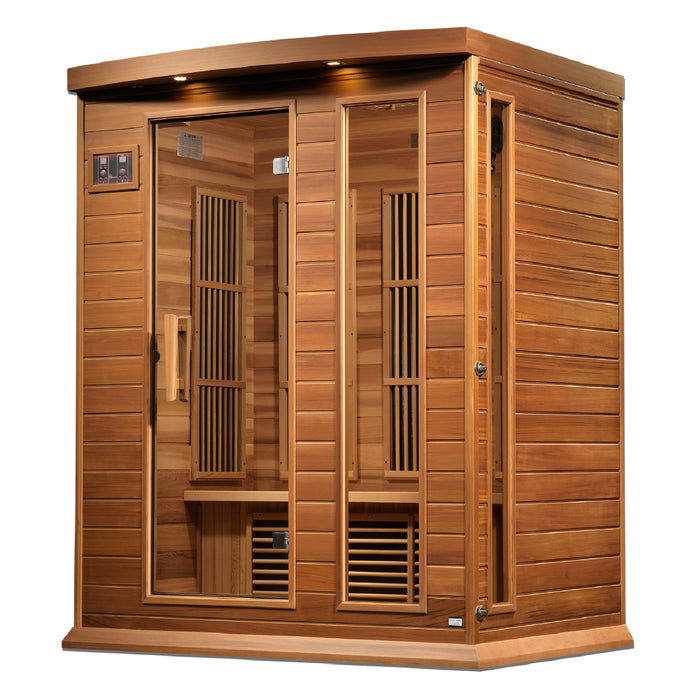 MAXXUS "Montilemar Edition" Near Zero EMF FAR Infrared Indoor Sauna | MX-M306-01-ZF CED | 3 Person | Canadian Red Cedar | Home Spa