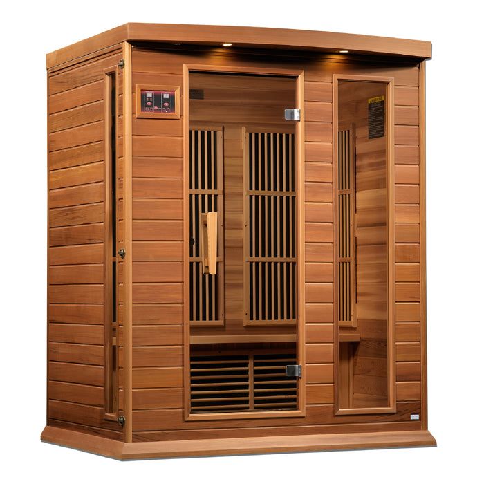 MAXXUS "Montilemar Edition" Near Zero EMF FAR Infrared Indoor Sauna | MX-M306-01-ZF CED | 3 Person | Canadian Red Cedar | Home Spa