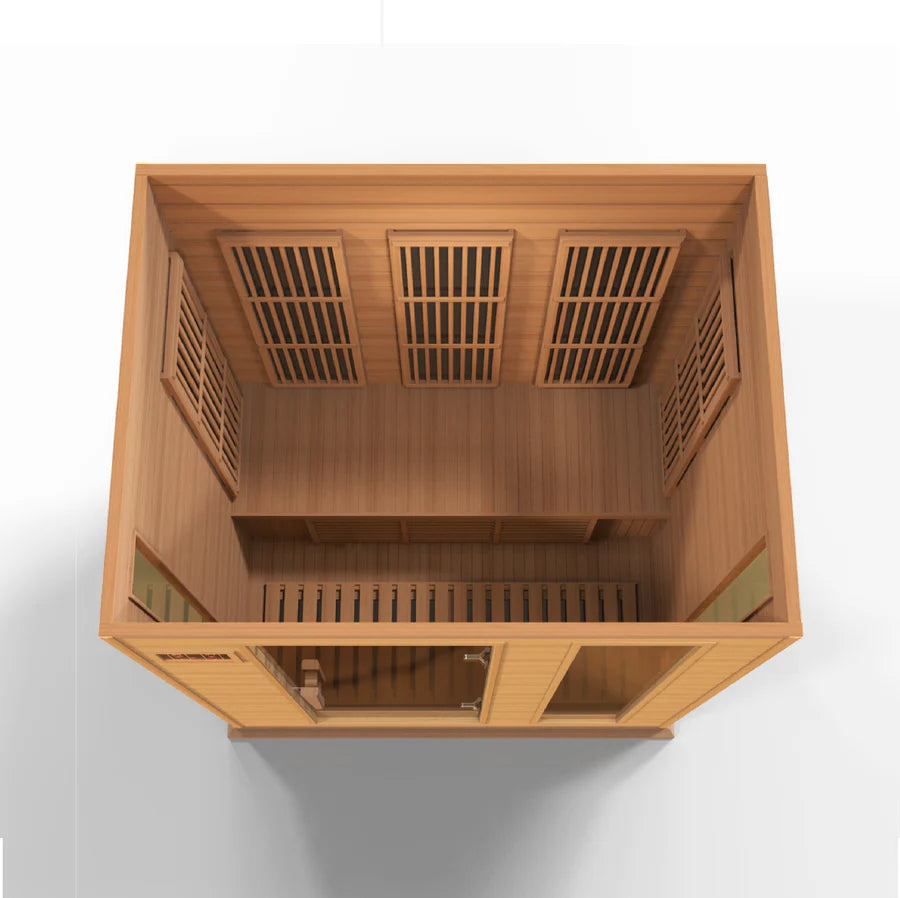 MAXXUS "Montilemar Edition" Near Zero EMF FAR Infrared Indoor Sauna | MX-K306-01-ZF CED | 3 Person | Canadian Red Cedar | Home Spa