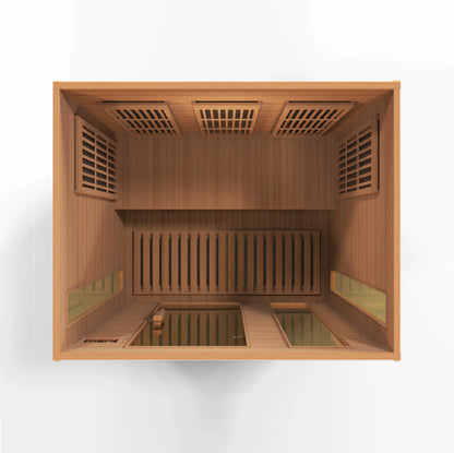 MAXXUS "Montilemar Edition" Near Zero EMF FAR Infrared Indoor Sauna | MX-K306-01-ZF CED | 3 Person | Canadian Red Cedar | Home Spa