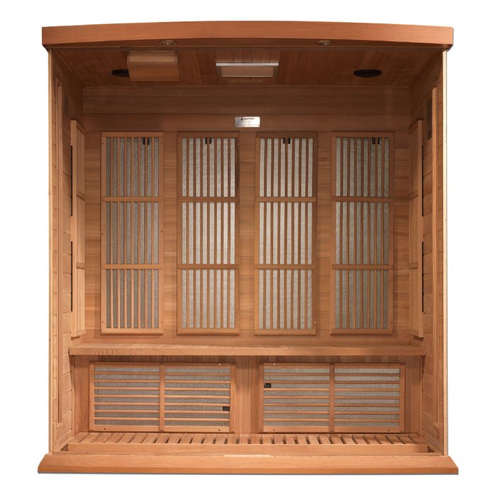 MAXXUS "Chaumont" Edition Near Zero EMF FAR Infrared Indoor Sauna | MX-K406-01-ZF CED | 4 Person | Natural Canadian Red Cedar | Home Spa