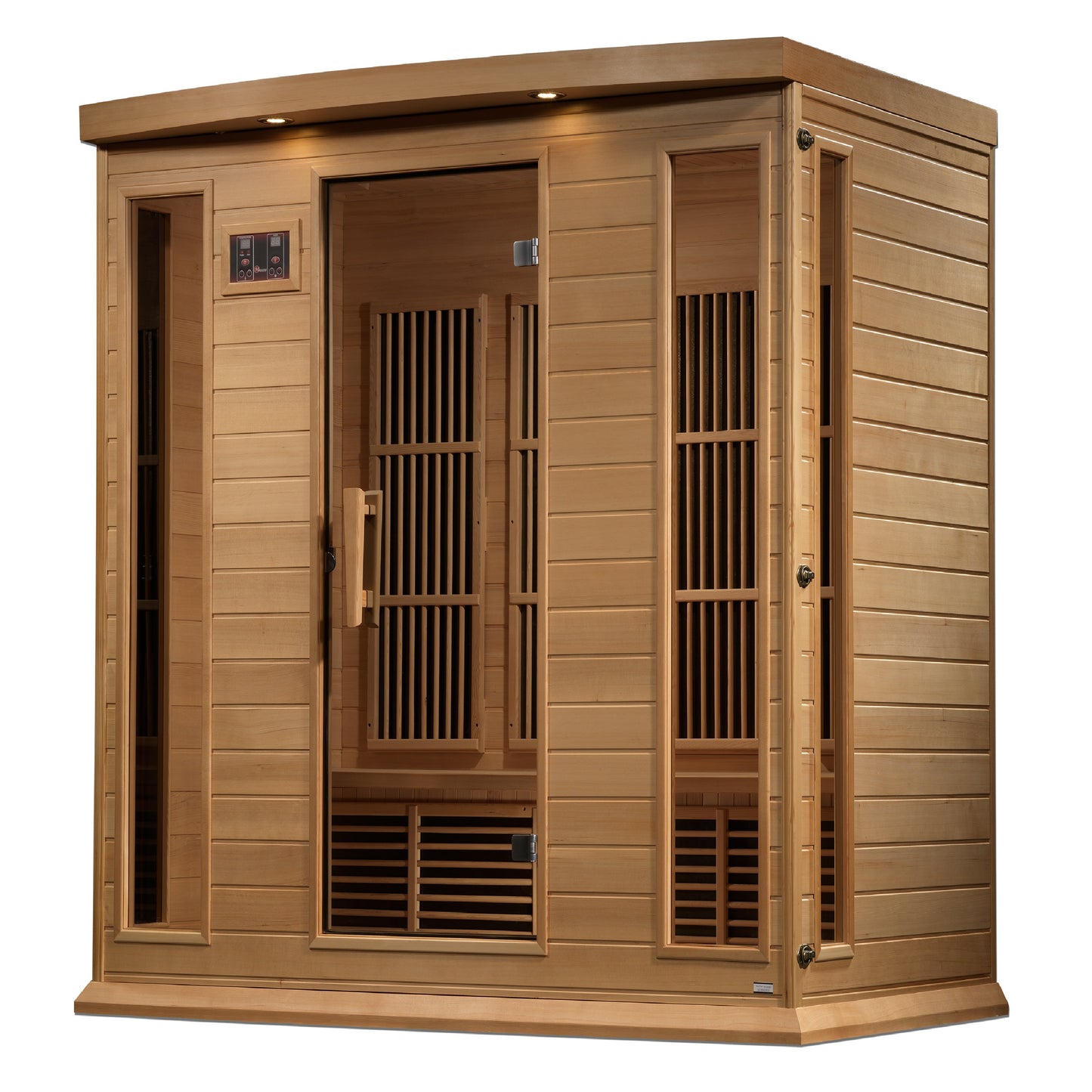 MAXXUS Near Zero EMF FAR Infrared Indoor Sauna | MX-K406-01-ZF HEM | 4 Person | Natural Canadian Hemlock | Home Spa