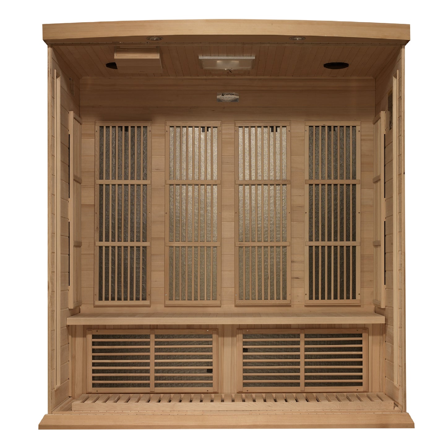 MAXXUS Near Zero EMF FAR Infrared Indoor Sauna | MX-K406-01-ZF HEM | 4 Person | Natural Canadian Hemlock | Home Spa