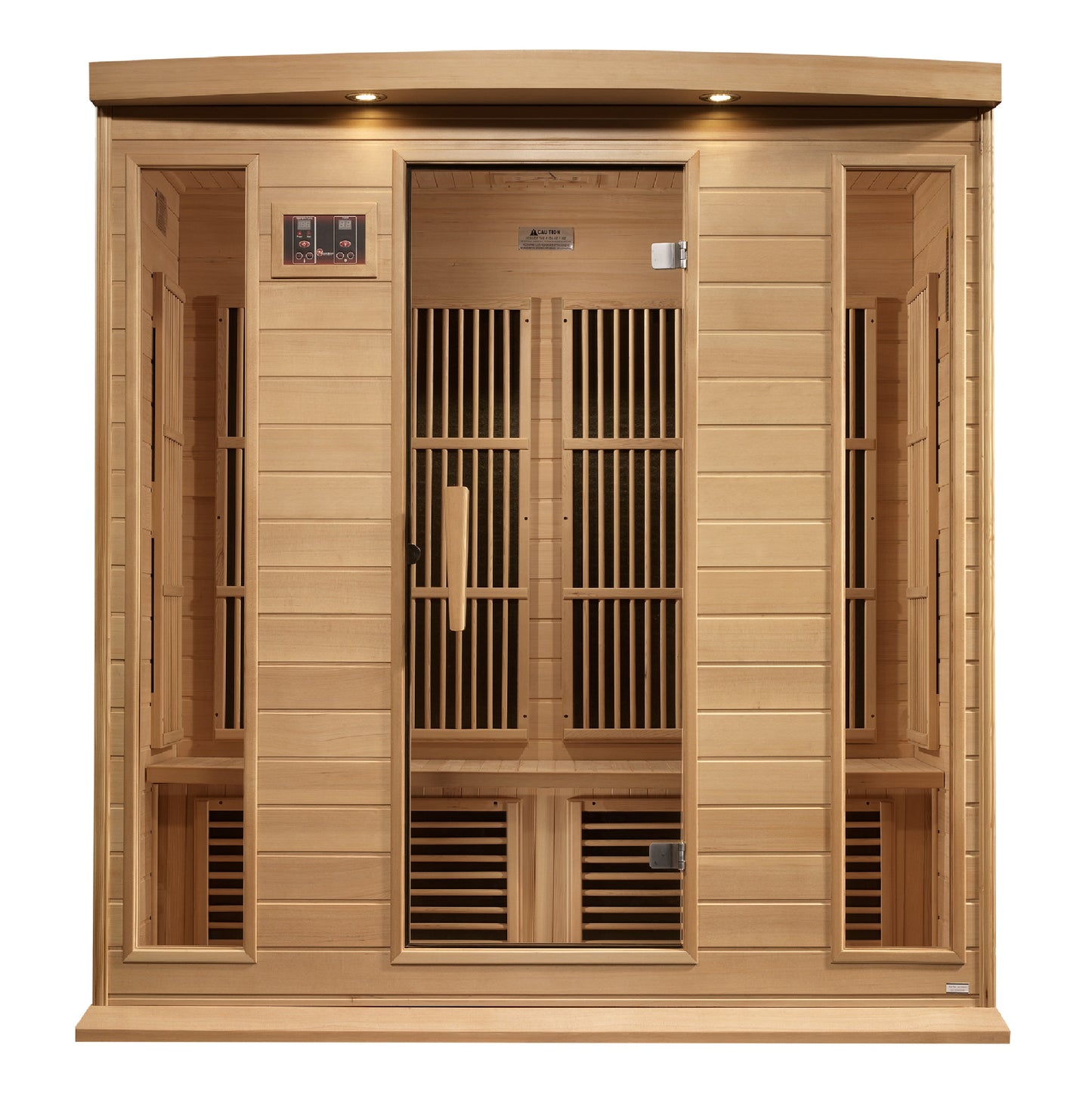 MAXXUS Near Zero EMF FAR Infrared Indoor Sauna | MX-K406-01-ZF HEM | 4 Person | Natural Canadian Hemlock | Home Spa
