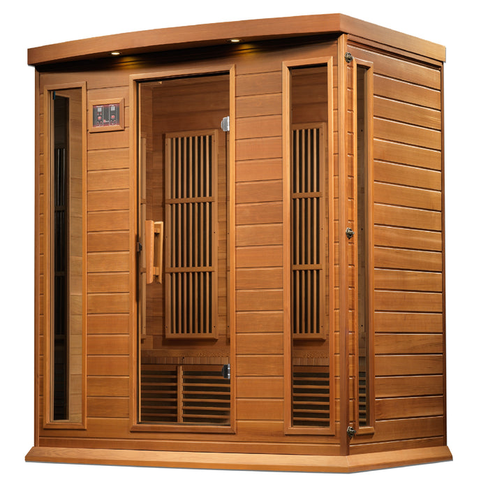 MAXXUS "Chaumont" Edition Near Zero EMF FAR Infrared Indoor Sauna | MX-K406-01-ZF CED | 4 Person | Natural Canadian Red Cedar | Home Spa