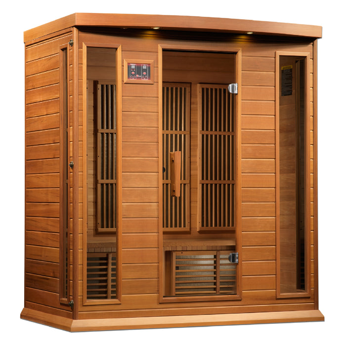 MAXXUS "Chaumont" Edition Near Zero EMF FAR Infrared Indoor Sauna | MX-K406-01-ZF CED | 4 Person | Natural Canadian Red Cedar | Home Spa