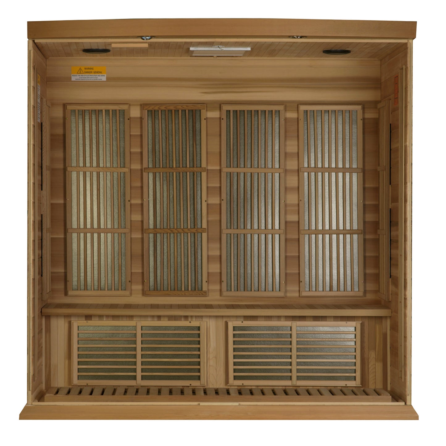 MAXXUS Low EMF FAR Infrared Indoor Sauna | MX-K406-01 Red Cedar | 4 Person | Natural Canadian Red Cedar Wood | Home Spa