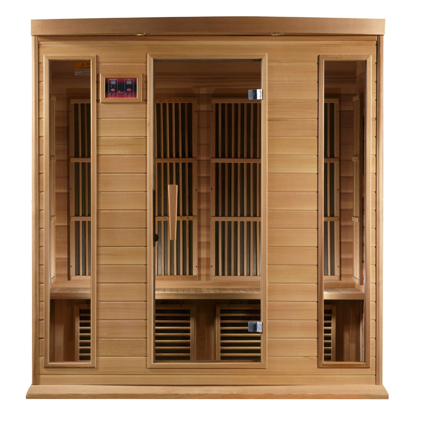 MAXXUS Low EMF FAR Infrared Indoor Sauna | MX-K406-01 Red Cedar | 4 Person | Natural Canadian Red Cedar Wood | Home Spa