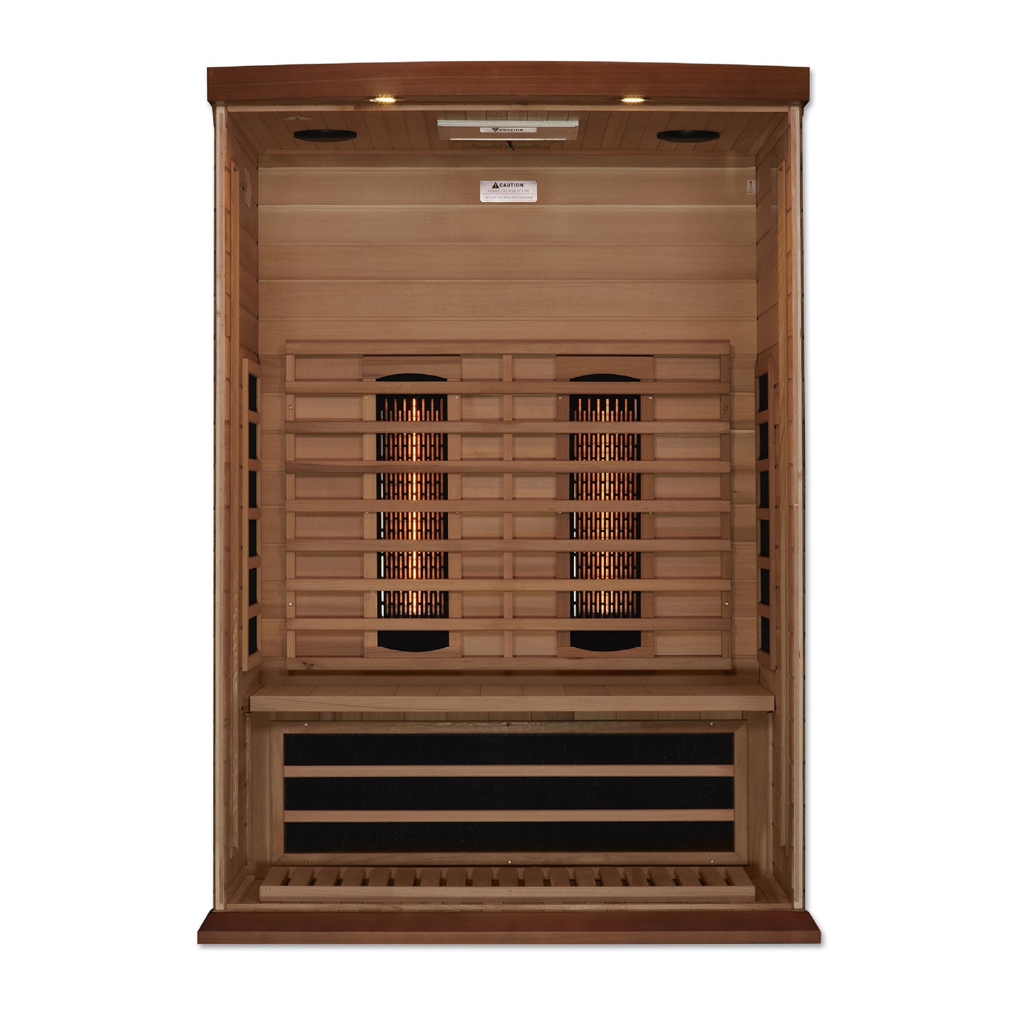 MAXXUS Full Spectrum Infrared Indoor Sauna | MX-M206-01-FS CED | 2 Person | Natural Canadian Red Cedar | Home Spa