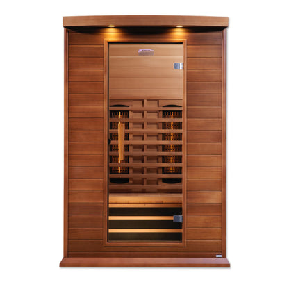 MAXXUS Full Spectrum Infrared Indoor Sauna | MX-M206-01-FS CED | 2 Person | Natural Canadian Red Cedar | Home Spa