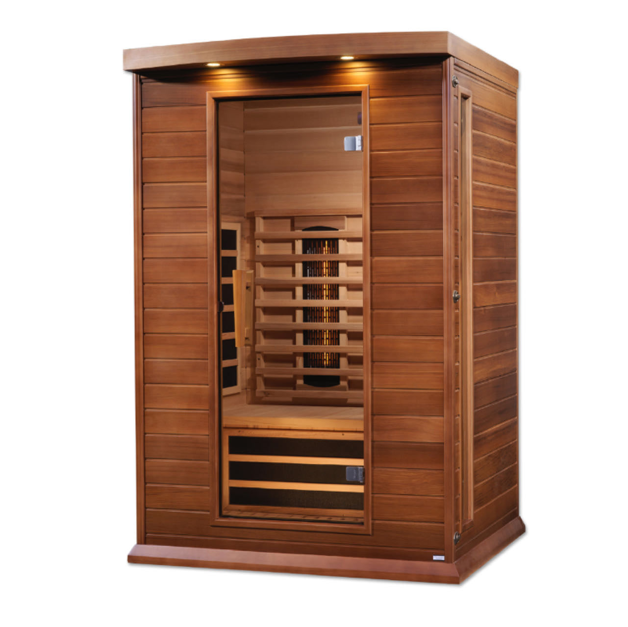MAXXUS Full Spectrum Infrared Indoor Sauna | MX-M206-01-FS CED | 2 Person | Natural Canadian Red Cedar | Home Spa
