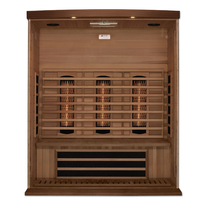 MAXXUS Full Spectrum Infrared Indoor Sauna | MX-M306-01-FS CED | 3 Person | Natural Canadian Red Cedar | Home Spa