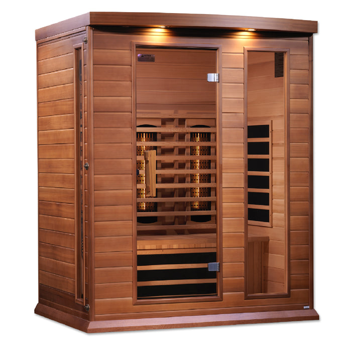 MAXXUS Full Spectrum Infrared Indoor Sauna | MX-M306-01-FS CED | 3 Person | Natural Canadian Red Cedar | Home Spa