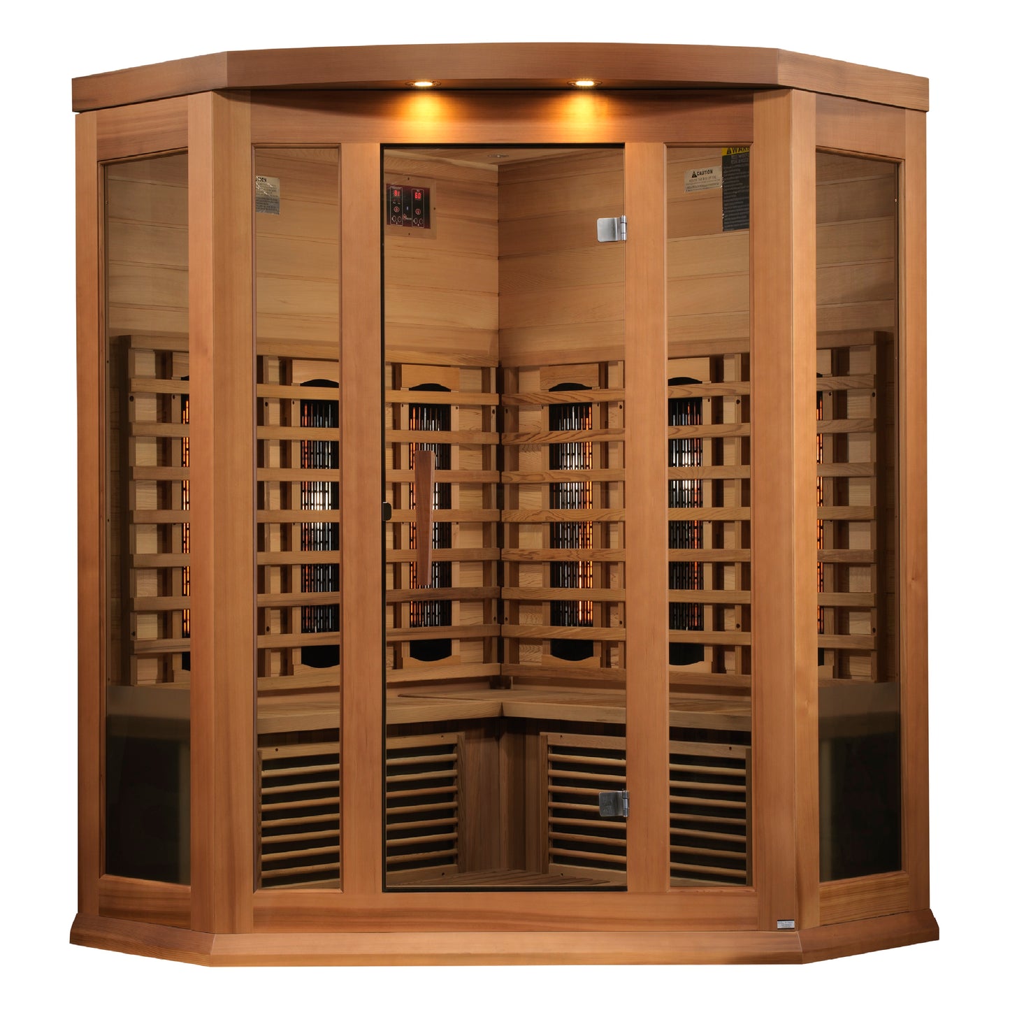 MAXXUS Full Spectrum Infrared Indoor Sauna | MX-M356-01-FS CED | 3 Person | Natural Canadian Red Cedar | Home Spa