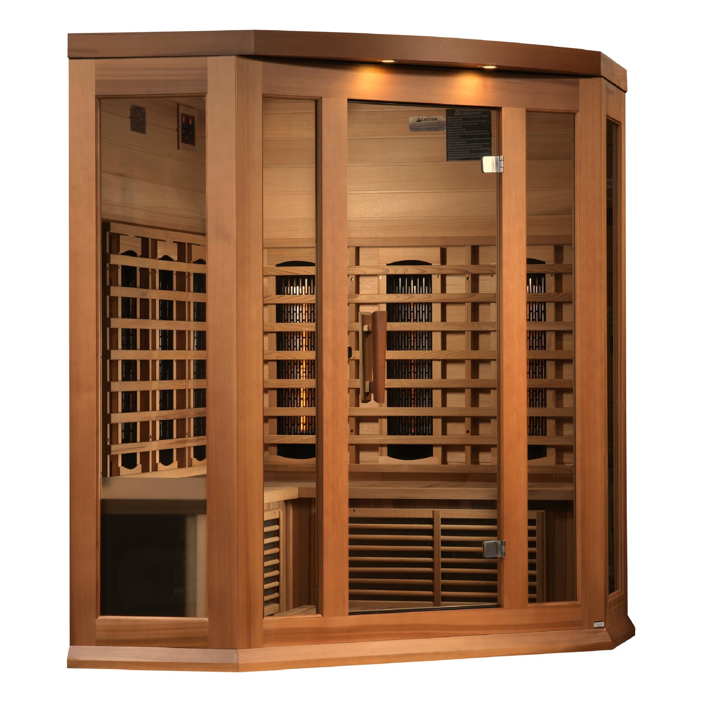 MAXXUS Full Spectrum Infrared Indoor Sauna | MX-M356-01-FS CED | 3 Person | Natural Canadian Red Cedar | Home Spa