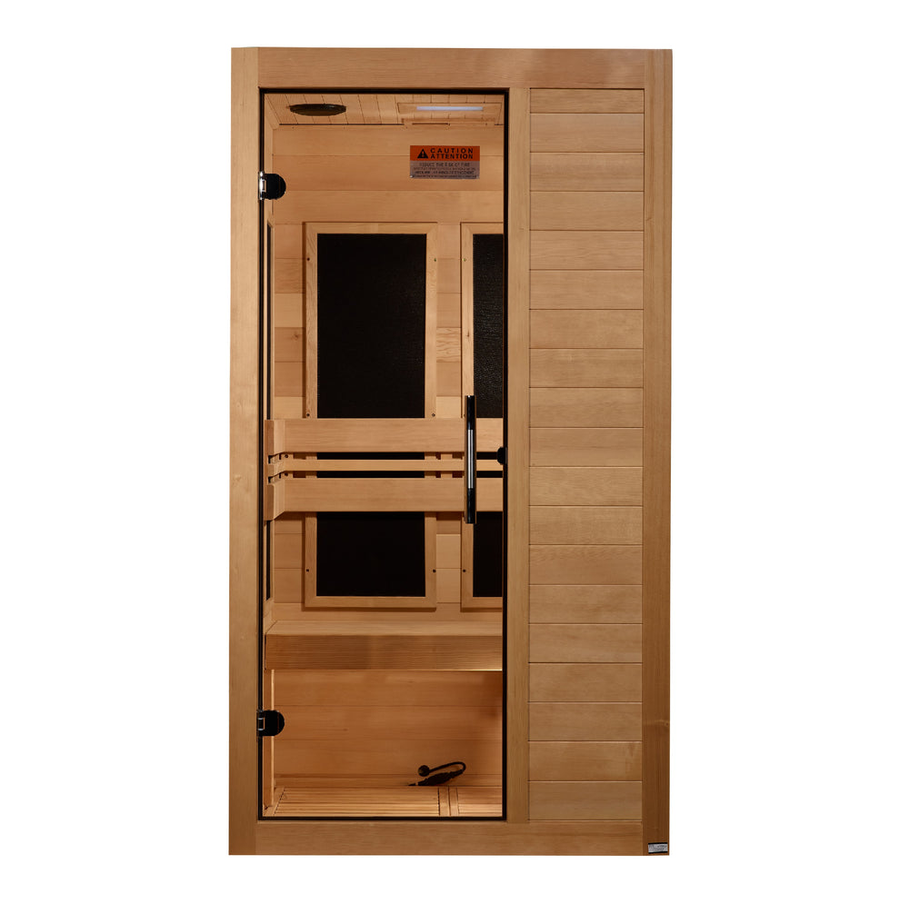 *New 2026 Model* Dynamic "Veneto" Ultra Low EMF FAR Indoor Infrared Sauna | DYN-6115-05 Elite | 1-2 Person | Natural Hemlock Wood | Home Spa