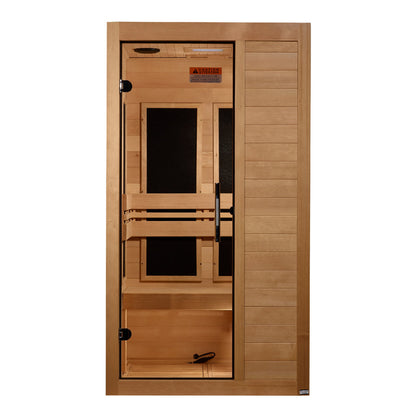 *New 2026 Model* Dynamic "Veneto" Ultra Low EMF FAR Indoor Infrared Sauna | DYN-6115-05 Elite | 1-2 Person | Natural Hemlock Wood | Home Spa