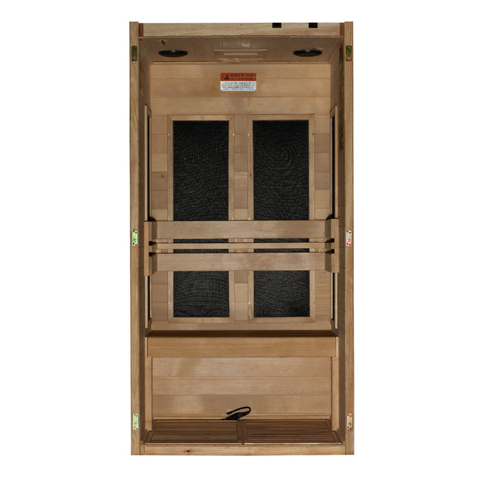 ***New 2026 Model*** Dynamic "Veneto" Low EMF FAR Indoor Infrared Sauna | DYN-6115-05 | 1-2 Person | Natural Hemlock Wood | Home Spa