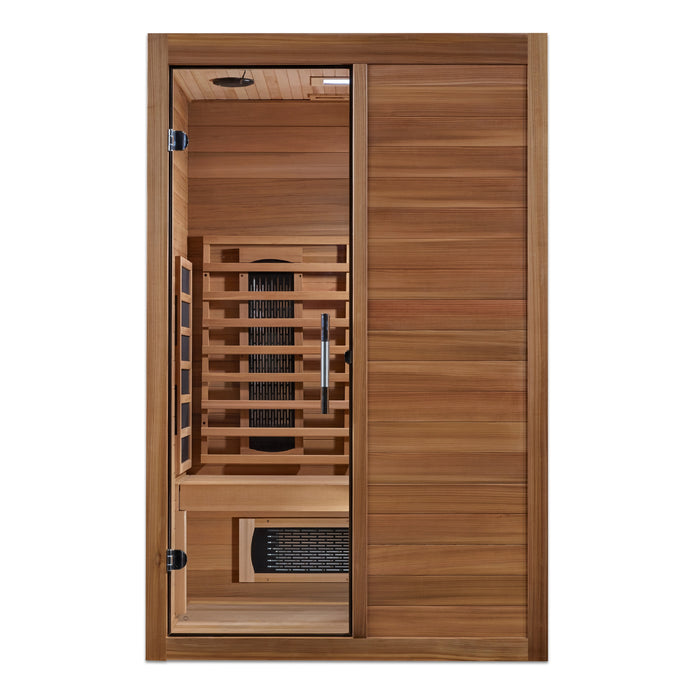 PRE-ORDER AUGUST 2026:  Maxxus "S-Line" Full Spectrum Near Zero EMF Indoor Infrared Sauna | MX-S206-01-FS-PC | 2 Person | Natural Hemlock Wood | Home Spa