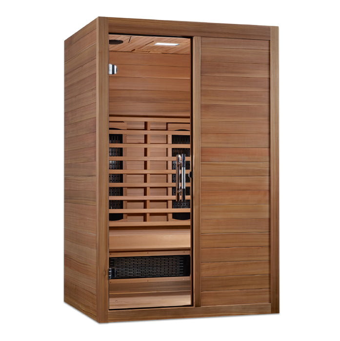 PRE-ORDER AUGUST 2026:  Maxxus "S-Line" Full Spectrum Near Zero EMF Indoor Infrared Sauna | MX-S206-01-FS-PC | 2 Person | Natural Hemlock Wood | Home Spa