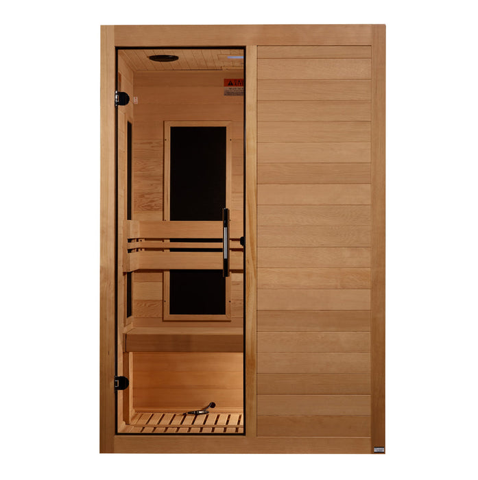 ***New 2026 Model*** Dynamic "Lucca" Ultra Low EMF FAR Indoor Infrared Sauna | DYN-6215-05 Elite | 2 Person | Natural Hemlock Wood | Home Spa
