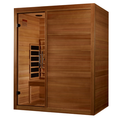 PRE-ORDER AUGUST 2026: Maxxus "S-Line" Full Spectrum Near Zero EMF Indoor Infrared Sauna | MX-S306-01-FS-PC | 3 Person | Natural Hemlock Wood | Home Spa