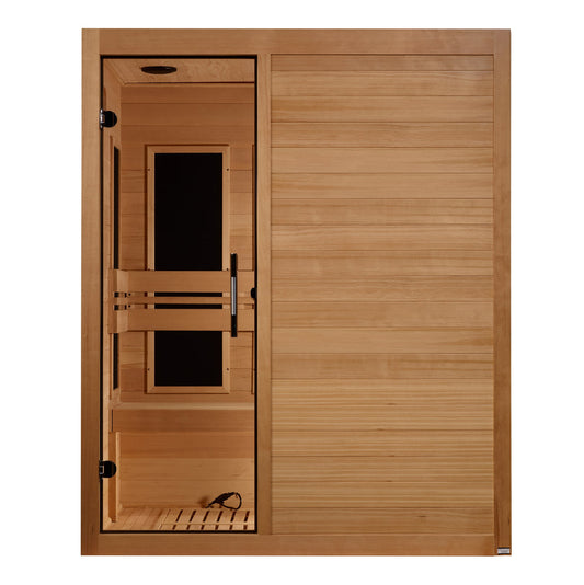 ***New 2026 Model*** Dynamic "Toscana" Low EMF FAR Indoor Infrared Sauna | DYN-6315-05 | 3 Person | Natural Hemlock Wood | Home Spa