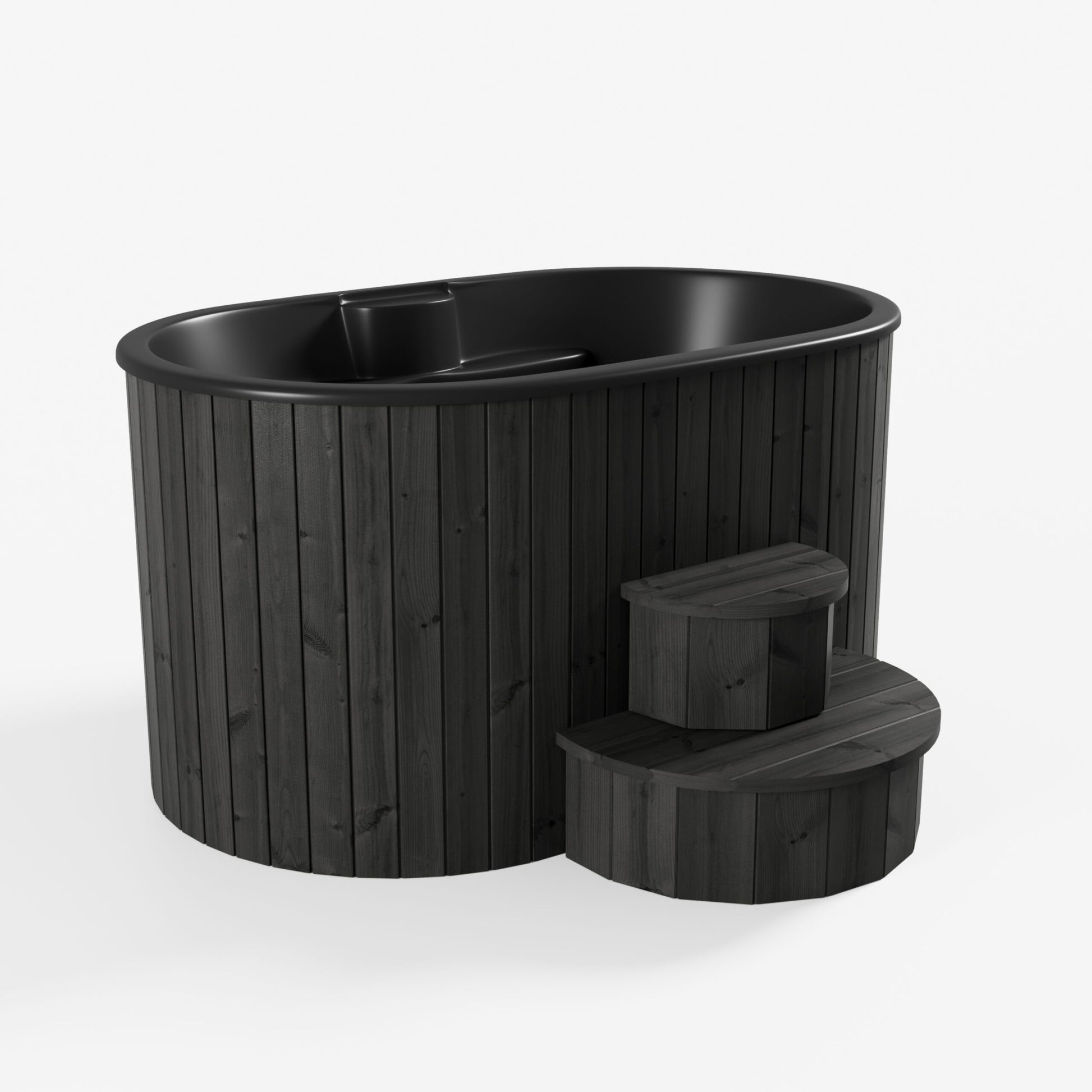 SaunaLife Model S2B immersion tub black finish - studio detail
