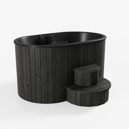SaunaLife Model S2B immersion tub black finish - studio detail