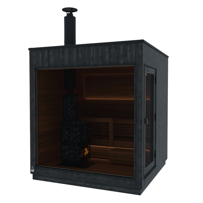 Thermasol Nordic Misty Dark Nordic Spruce, 2–6 Person - Outdoor Traditional Sauna