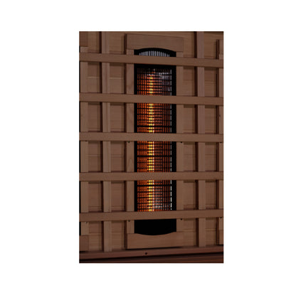 Golden Designs Reserve Edition Full Spectrum Infrared Indoor Sauna with Himalayan Salt Bar | GDI-8230-01 | 3 Person | Natural Reforested Canadian Hemlock