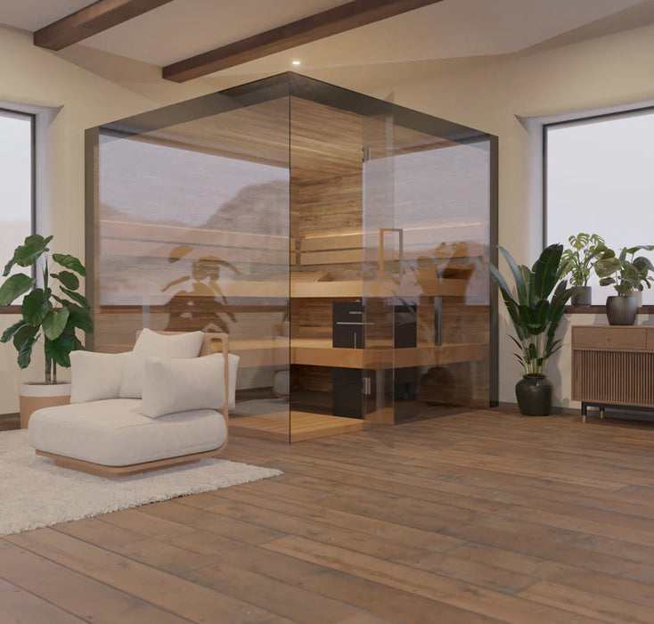 Thermasol Lumaria Glass, 2–6 Person - Indoor Traditional Sauna