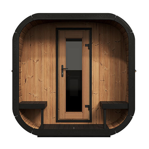 SaunaLife Model CL12GCPCP – Cube-Series Outdoor Traditional Home Sauna Suite Kit, Up to 8 Persons
