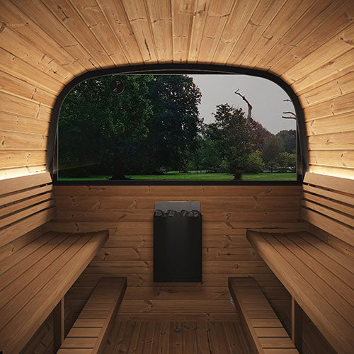 SaunaLife Model CL12GCPCP – Cube-Series Outdoor Traditional Home Sauna Suite Kit, Up to 8 Persons